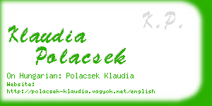 klaudia polacsek business card